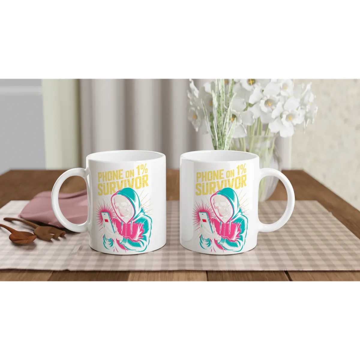 Phone On 1% Survivor Gen Z Mug — view 2