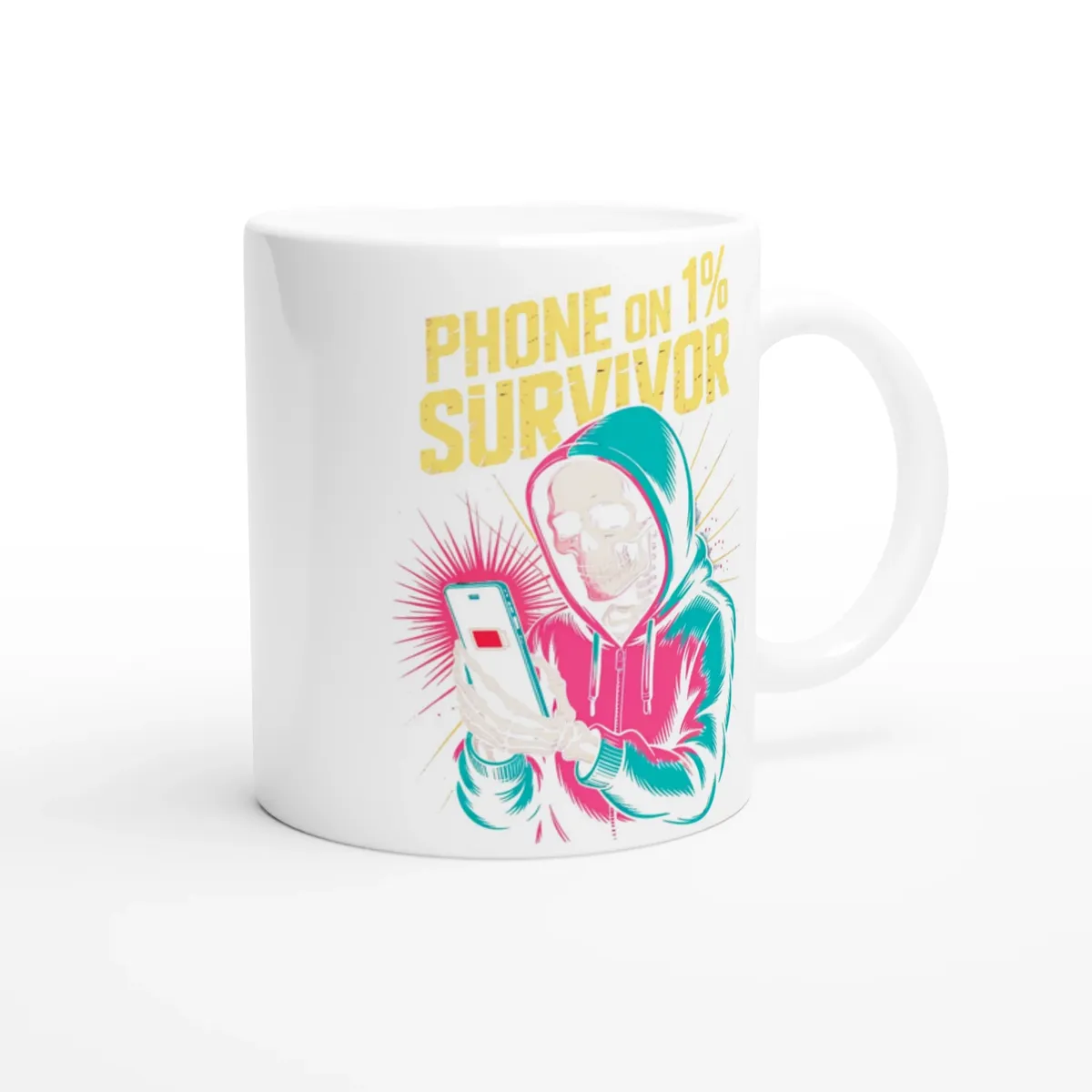 Phone On 1% Survivor Gen Z Mug — view 3