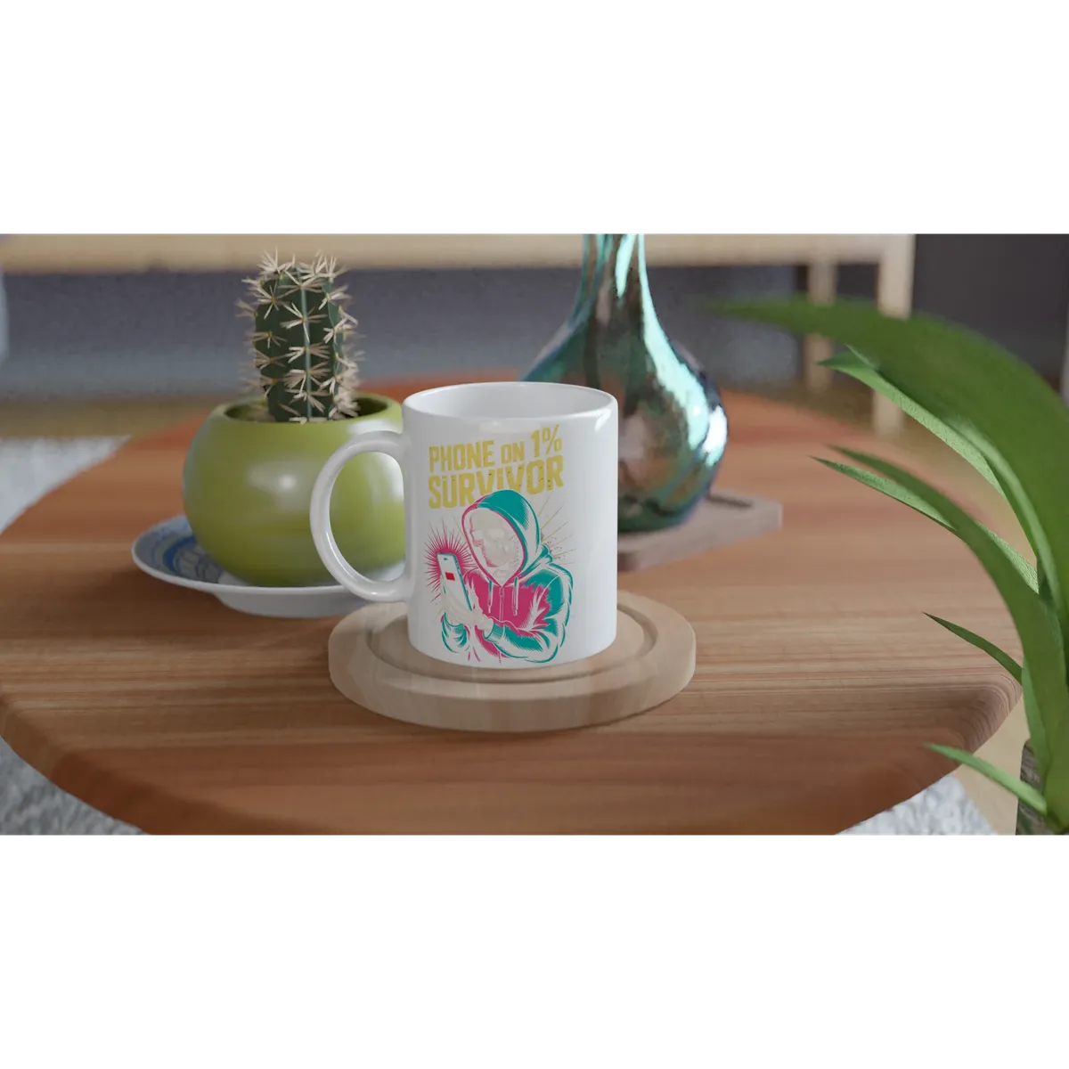 Phone On 1% Survivor Gen Z Mug — view 5