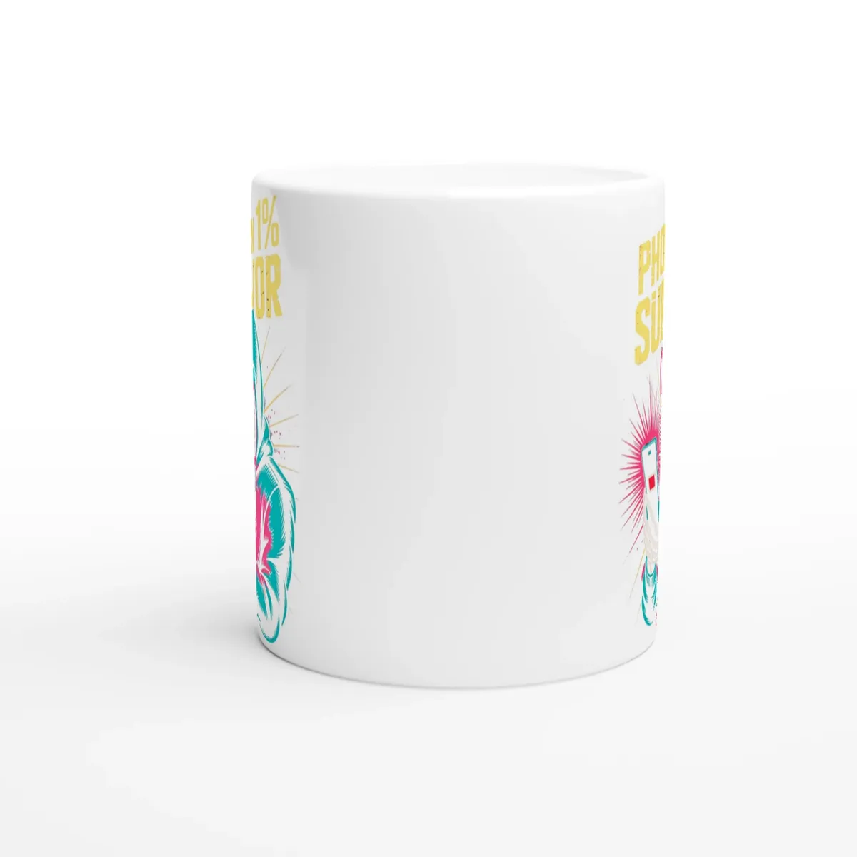 Phone On 1% Survivor Gen Z Mug — view 6