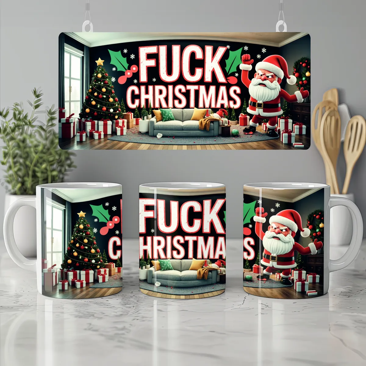Rude Christmas Mug — view 7