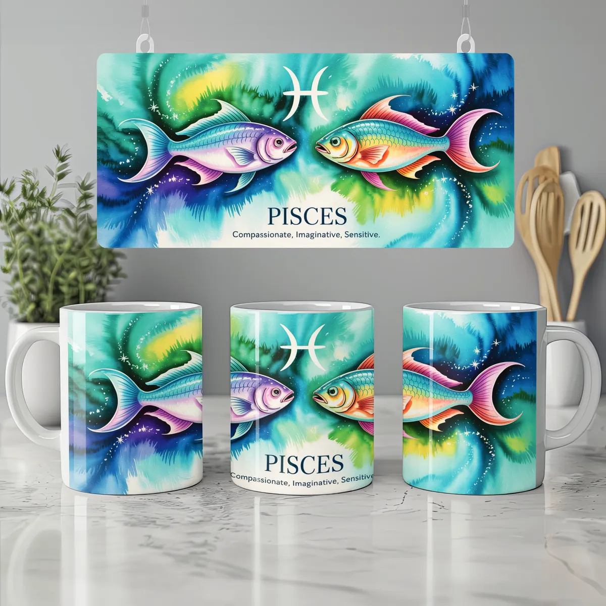 Pisces Zodiac Mug — view 7