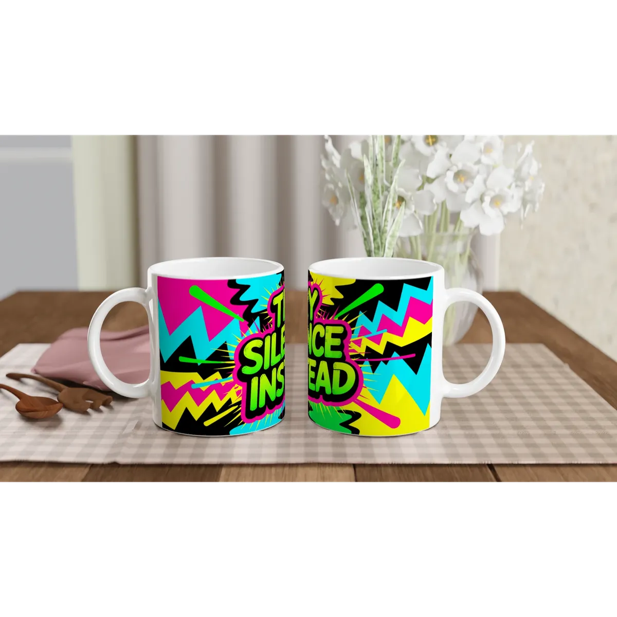 Try Silence Instead Mug — view 4