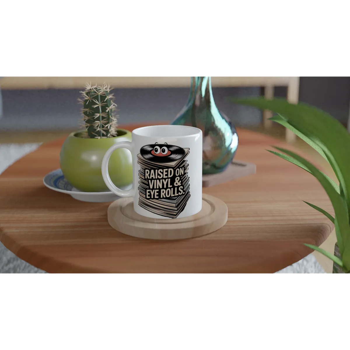 Raised On Vinyl & Eye Rolls Boomer Mug — view 2