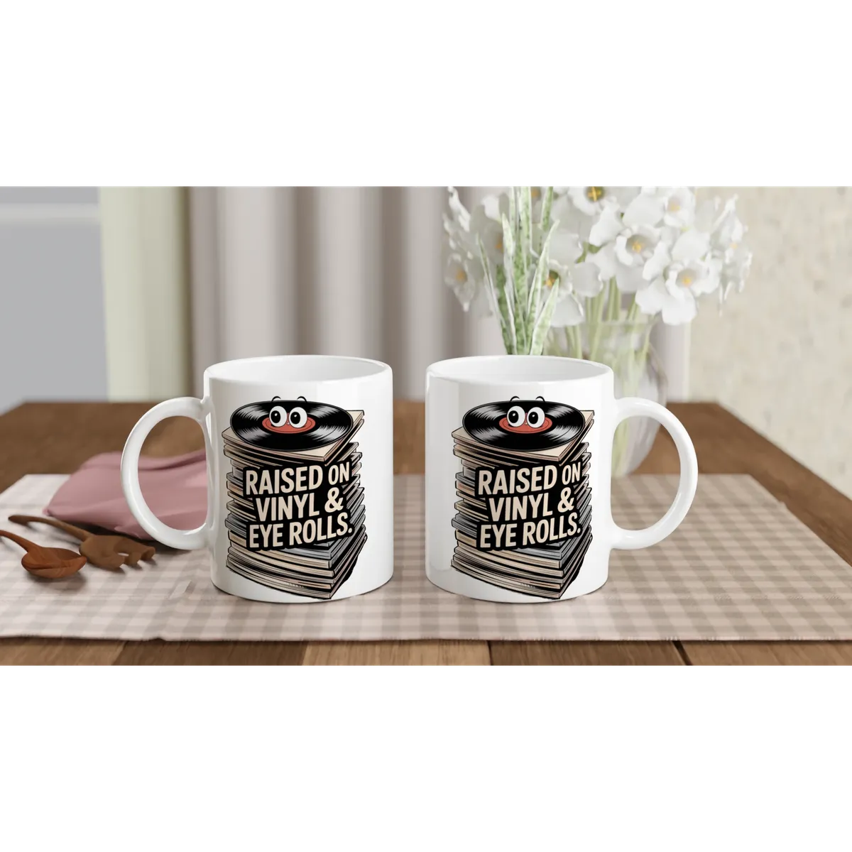 Raised On Vinyl & Eye Rolls Boomer Mug — view 5