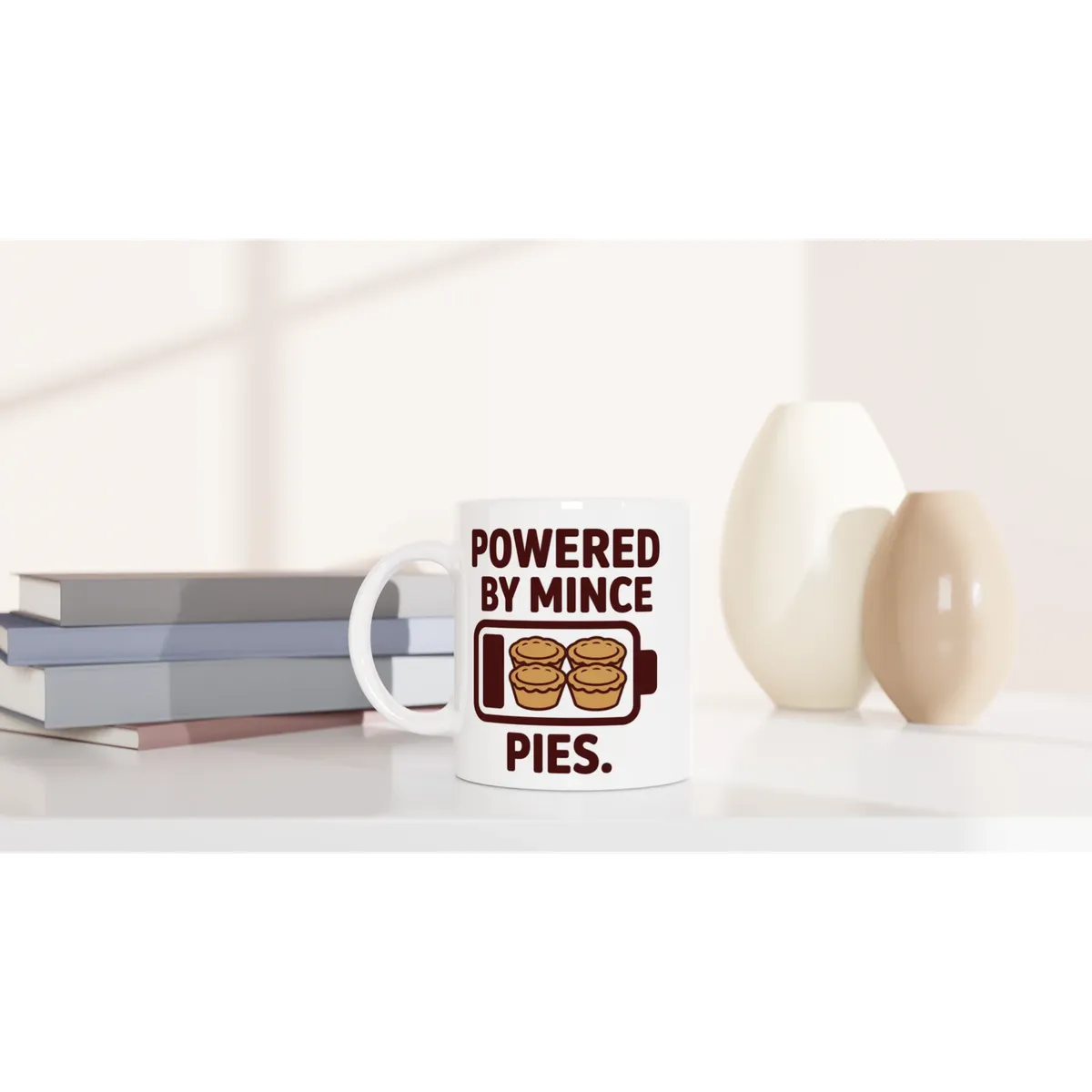 Powered By Mince Pies Mug — view 3