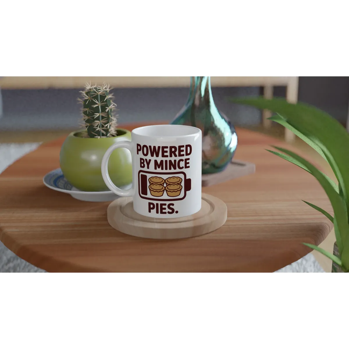 Powered By Mince Pies Mug — view 5