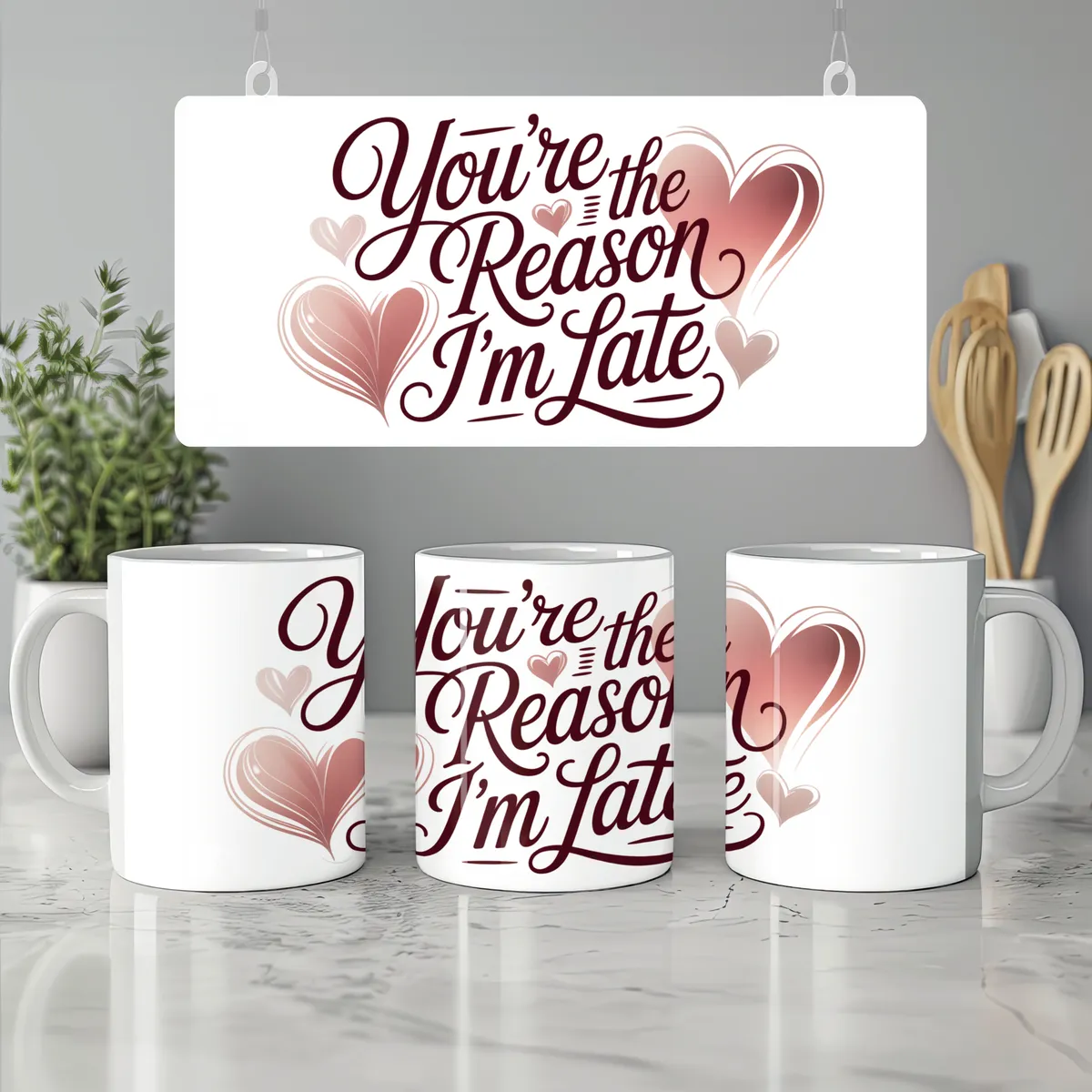 Youre The Reason Im Late Mug Funny Va… — view 7