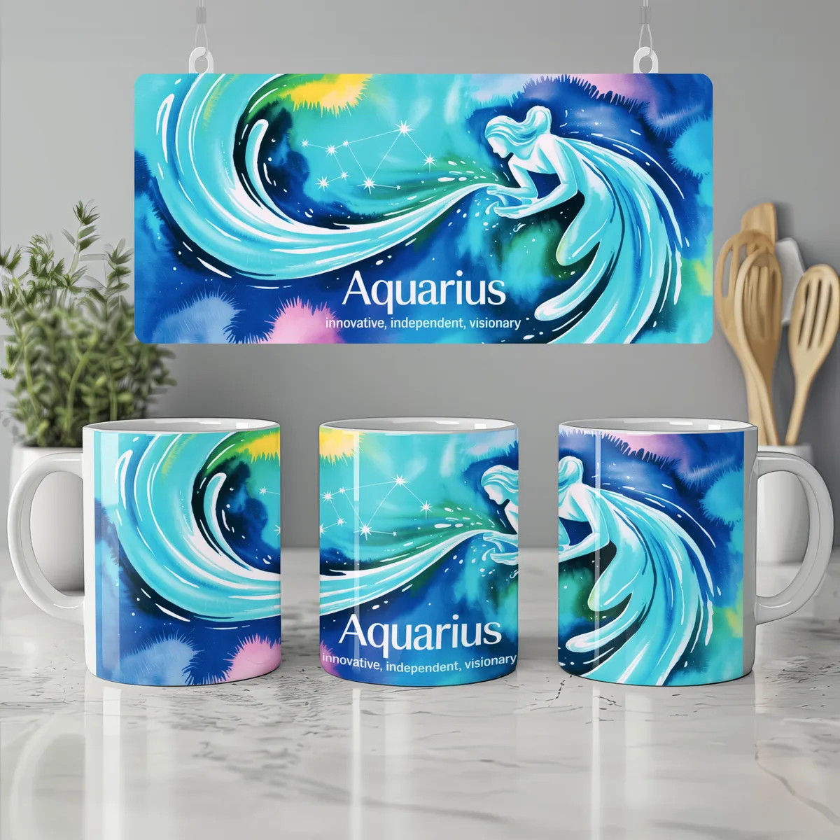 Aquarius Zodiac Mug — view 7
