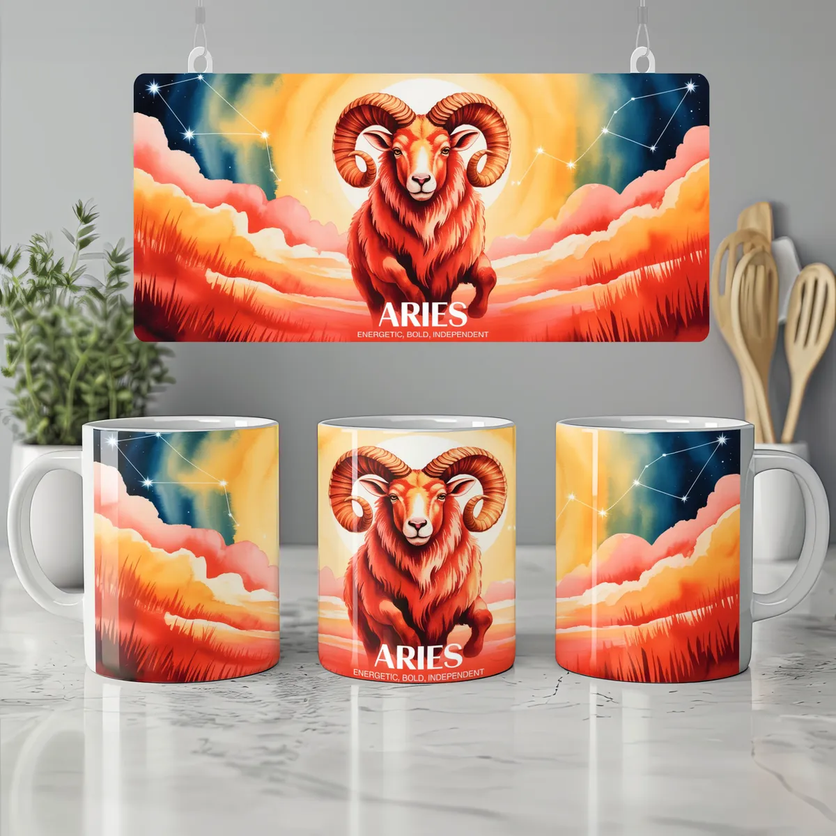 Aries Zodiac Mug — view 7